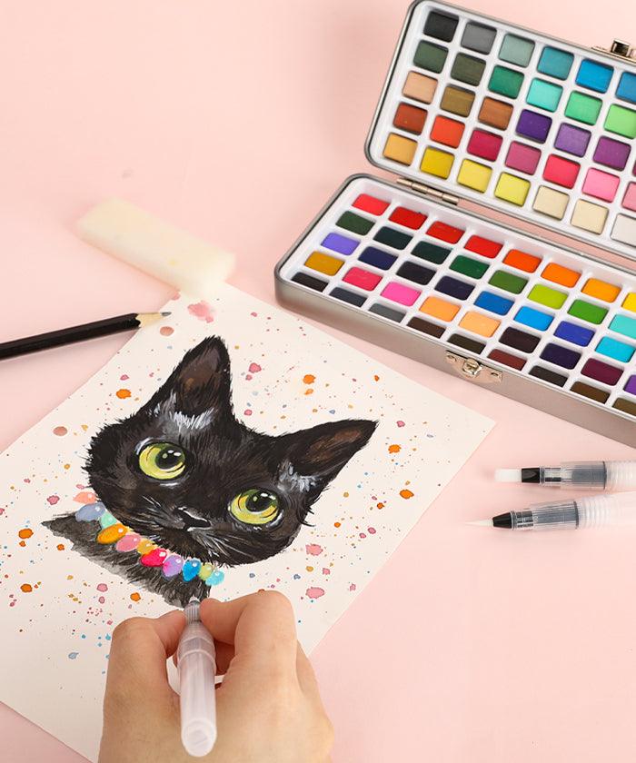 Professional Watercolor Kit - 100 Colors - Gift Ready Set