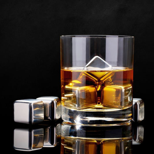 Stainless Steel Cocktail Cubes - Set of 6