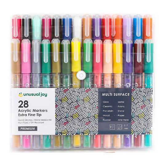 28 Color Acrylic Paint Markers Set