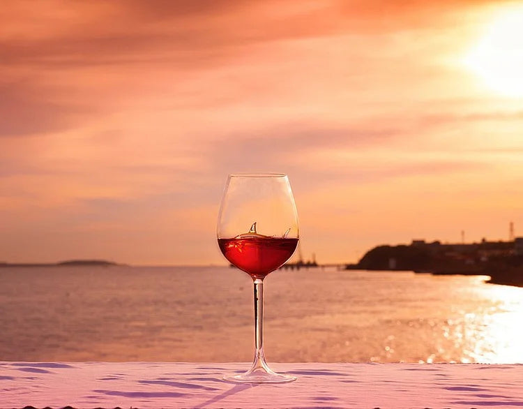 Shark Wine Glasses Gift Set - 2 Glasses for Wine Lovers