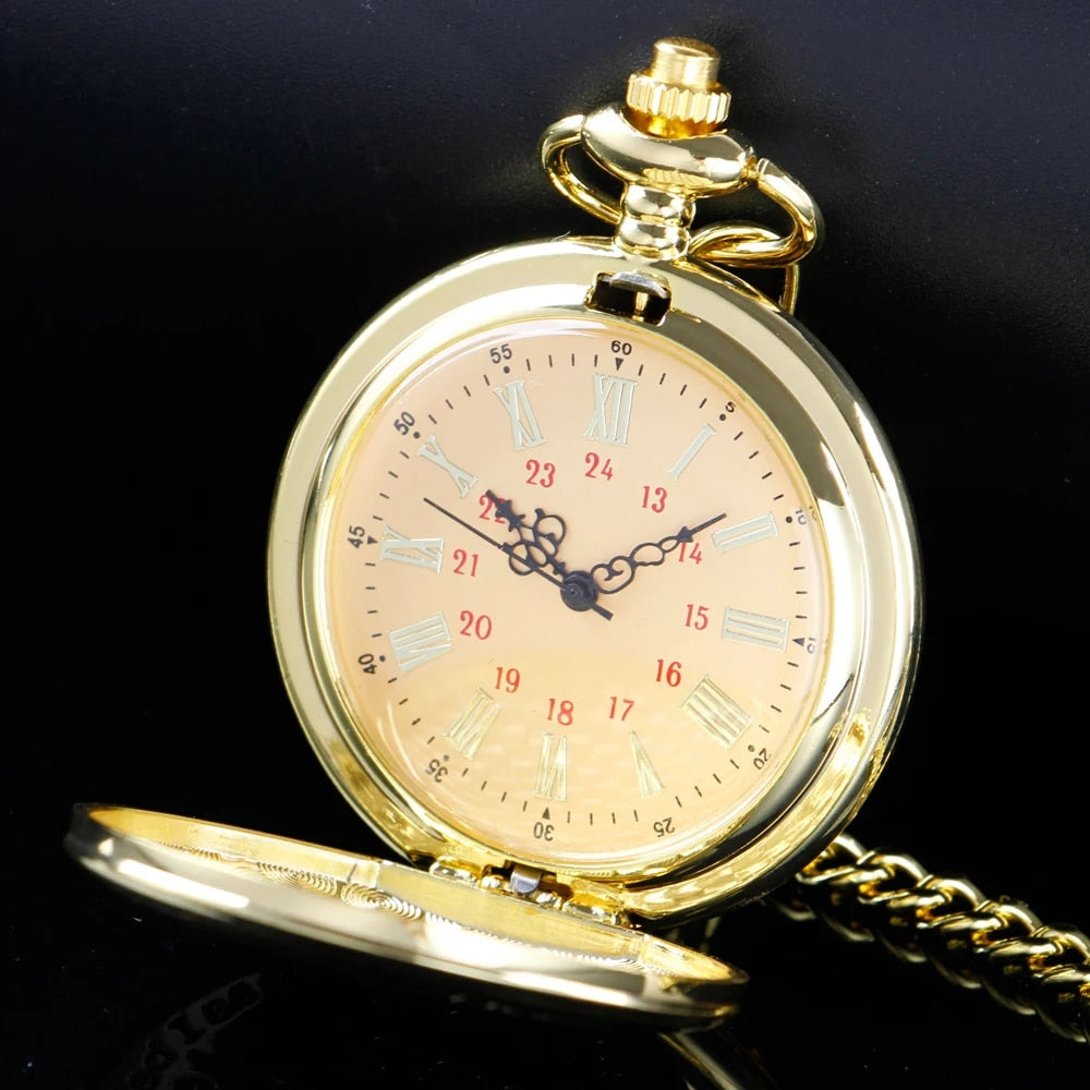 To My Son Pocket Watch - Personalized Gift from Mom/Dad with Chain
