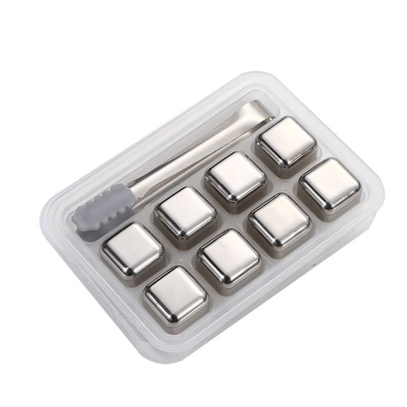 Stainless Steel Cocktail Cubes - Set of 6
