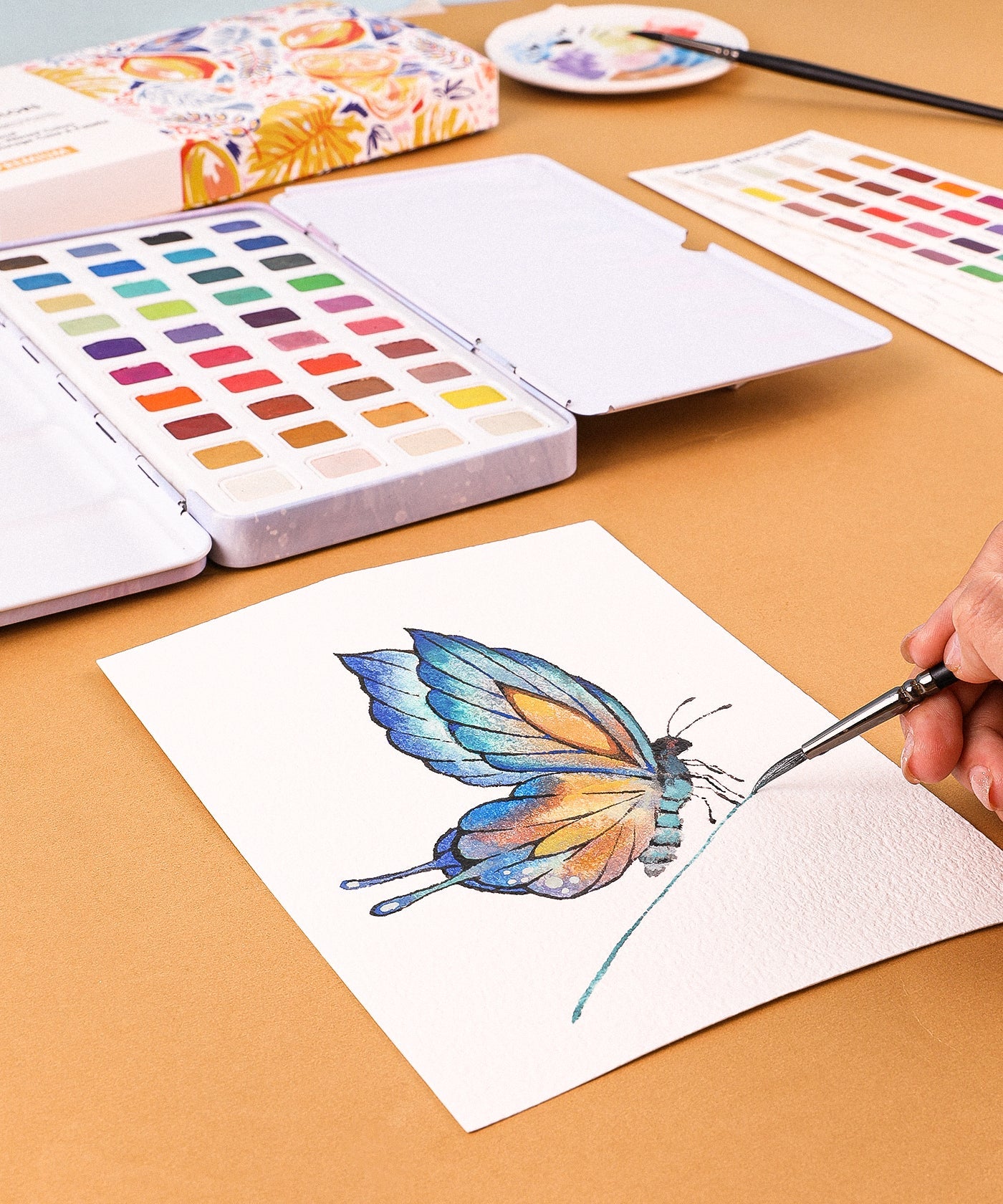 Professional Metallic Watercolor Kit - 40 Colors - Gift Ready Set