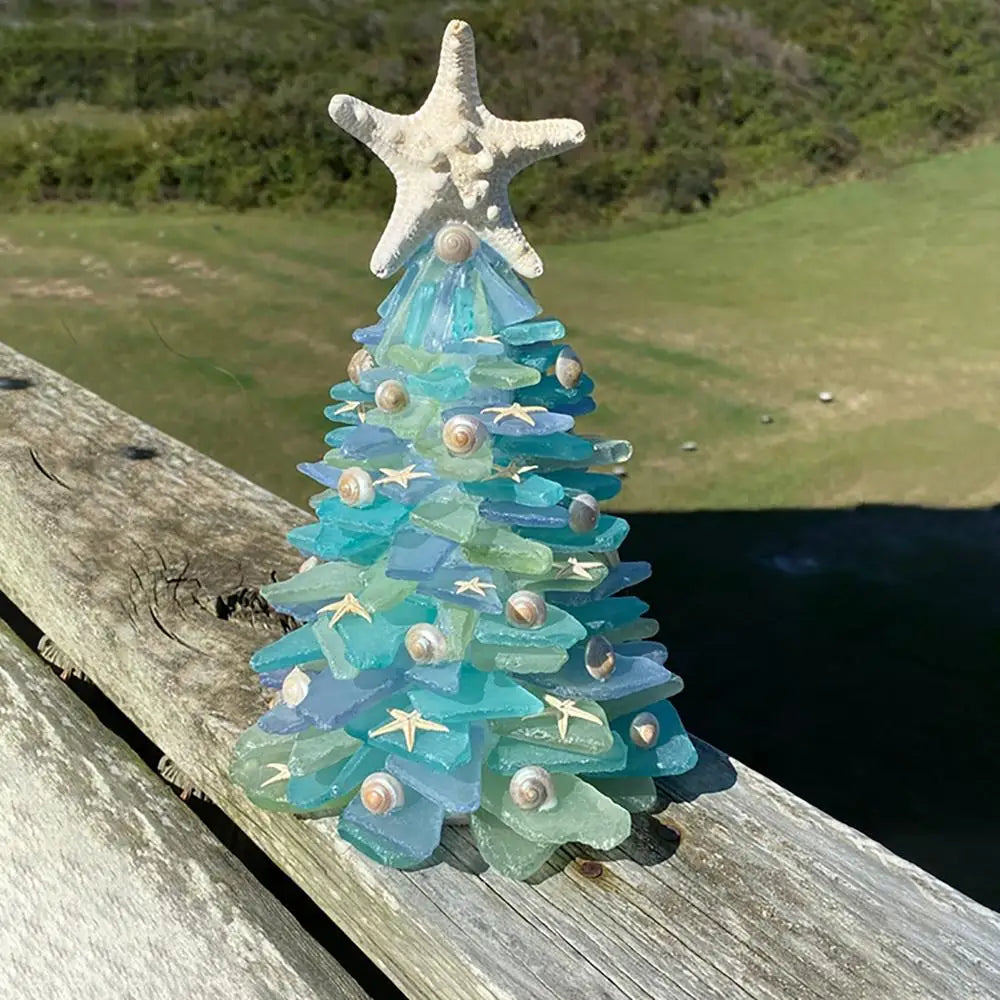 Sea Glass Christmas Tree - Beach Home Decor